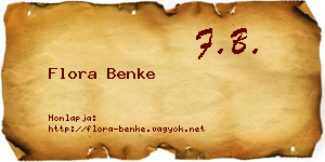 Flora Benke névjegykártya
